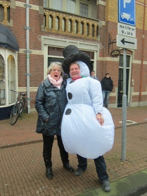 Mascottepak Opblaasbaar kostuum - Sneeuwpop